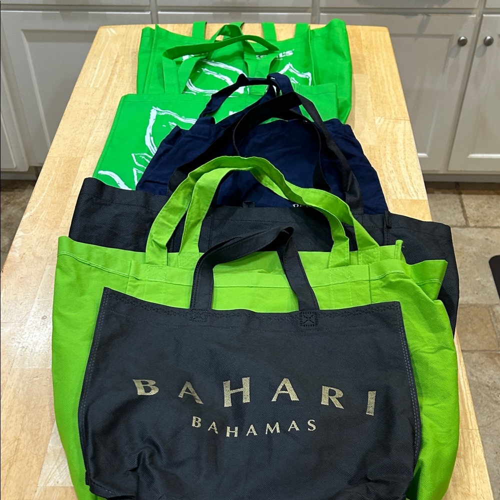 Bahari Bahamas Green and Black Tote Collection
